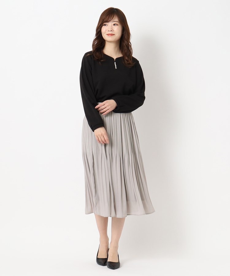 ヨリモ(YORIMO)の【通勤・セレモニーにおすすめ】ジョーゼットプリーツスカート9