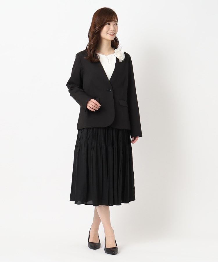 ヨリモ(YORIMO)の【通勤・セレモニーにおすすめ】ジョーゼットプリーツスカート13