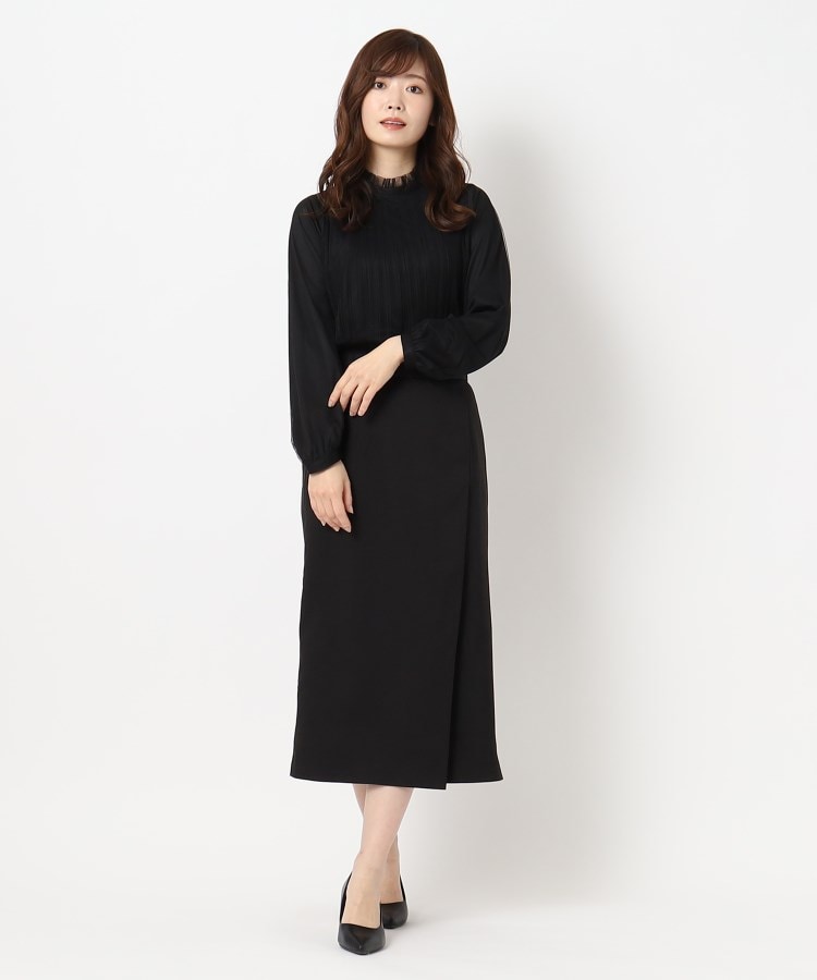 ヨリモ(YORIMO)の【セレモニー・通勤におすすめ】スタンドネックチュールブラウス10