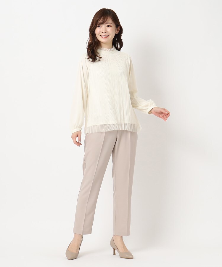 ヨリモ(YORIMO)の【セレモニー・通勤におすすめ】スタンドネックチュールブラウス13