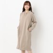 ヨリモ(YORIMO)の【イージーケア】あったか裏起毛フード見えワンピース モカブラウン(042)