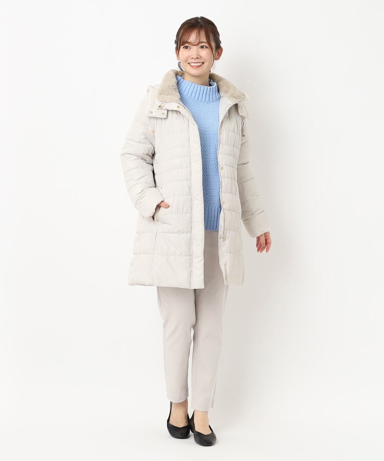 ヨリモ(YORIMO)の【衿あったか】中綿ロングコート11