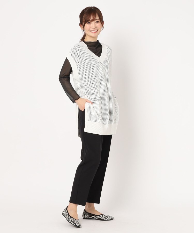yori(ヨリ) ベスト サイズF レディース美品 - アイボリー ドット