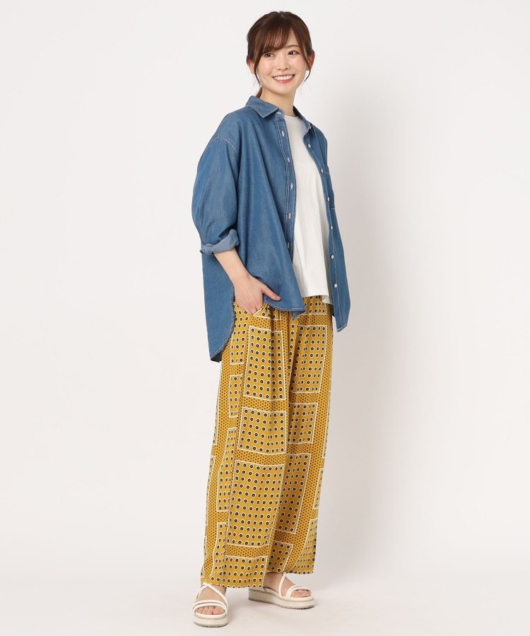 ヨリモ(YORIMO)の【洗える・セットアップ可】配色ステッチがポイント！デニムシャツ7