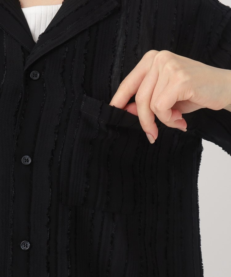 ヨリモ(YORIMO)の【トレンド素材】シアージャガードのオープンカラーシャツ6