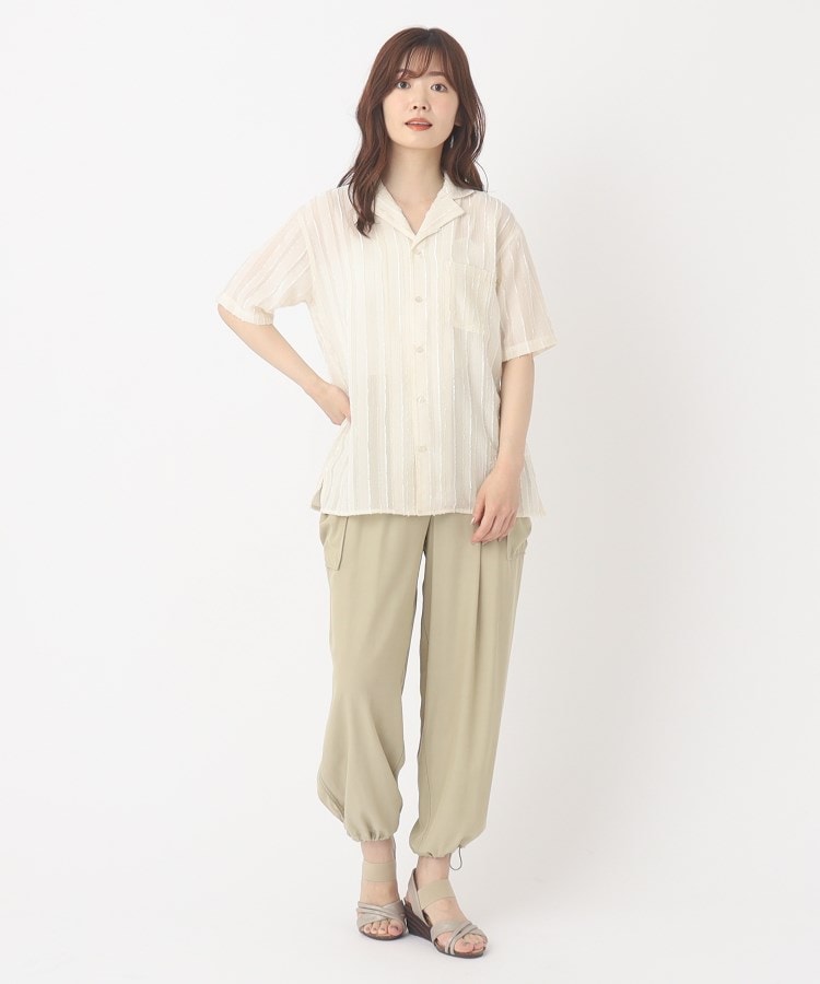 ヨリモ(YORIMO)の【トレンド素材】シアージャカードのオープンカラーシャツ14