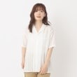 ヨリモ(YORIMO)の【トレンド素材】シアージャガードのオープンカラーシャツ ホワイト(001)