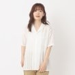 ヨリモ(YORIMO)の【トレンド素材】シアージャカードのオープンカラーシャツ ホワイト(001)