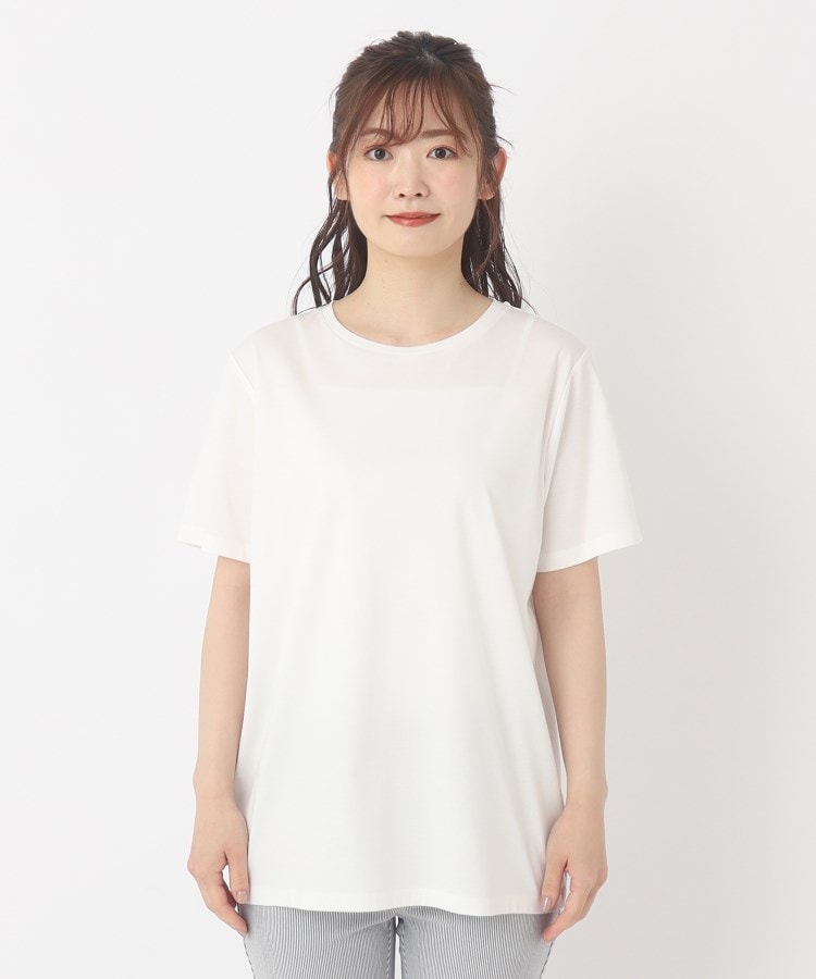 ヨリモ(YORIMO)の【接触冷感】シルケットコンフィークルーTシャツ1