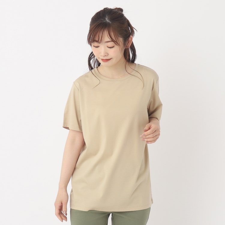 ヨリモ(YORIMO)の【接触冷感】シルケットコンフィークルーTシャツ Ｔシャツ