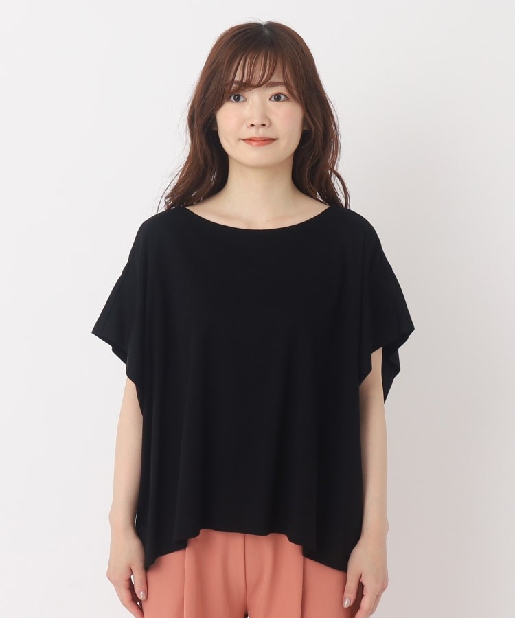 ヨリモ(YORIMO)の【接触冷感】シルケット エアリーボリューム袖Tシャツ1