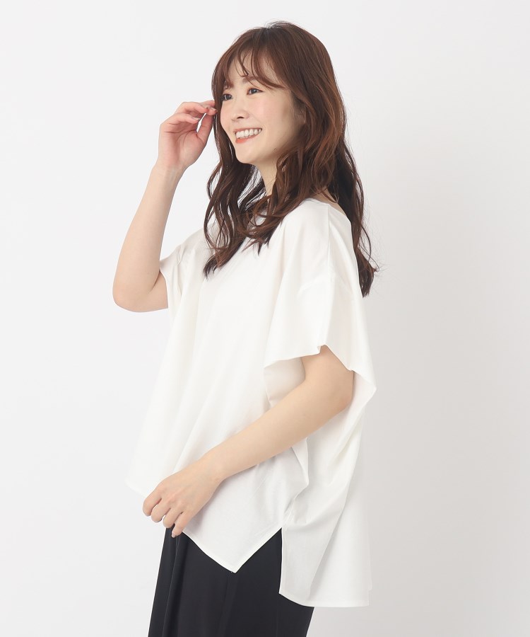 ヨリモ(YORIMO)の【接触冷感】シルケット エアリーボリューム袖Tシャツ7