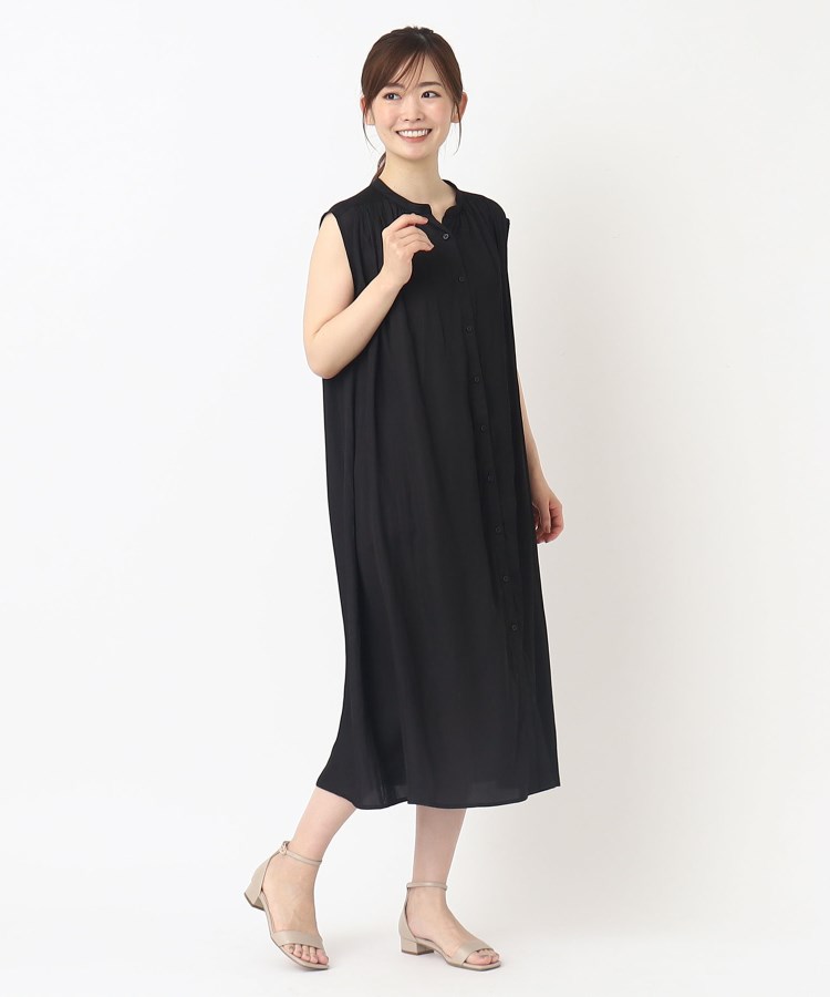 ヨリモ(YORIMO)の【通勤アイテムにも／洗える】美シルエット！ナイルサテンワンピース12