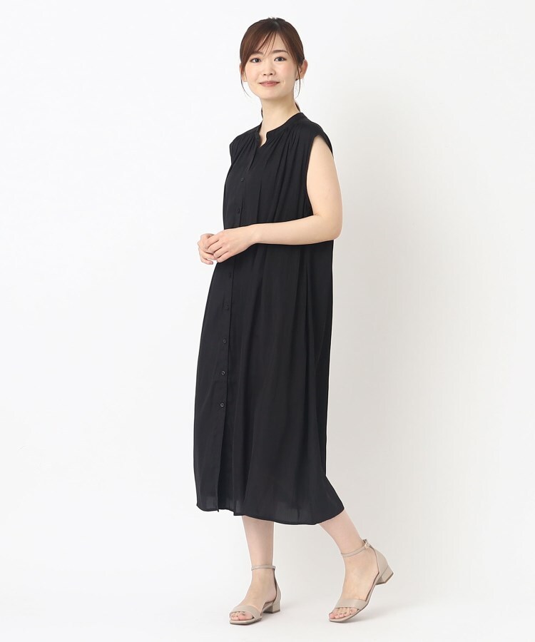 ヨリモ(YORIMO)の【通勤アイテムにも／洗える】美シルエット！ナイルサテンワンピース13