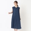 ヨリモ(YORIMO)の【通勤アイテムにも／洗える】美シルエット！ナイルサテンワンピース ブルー(092)