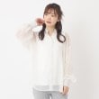 ヨリモ(YORIMO)の【トレンド素材】シアービッグシャツ ホワイト(001)