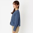 ヨリモ(YORIMO)の【春の定番アイテム】大人のデニム調ノーカラージャケット2