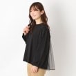 ヨリモ(YORIMO)の【バックスタイルが可愛い！】チュールドッキングプルオーバー ブラック(019)