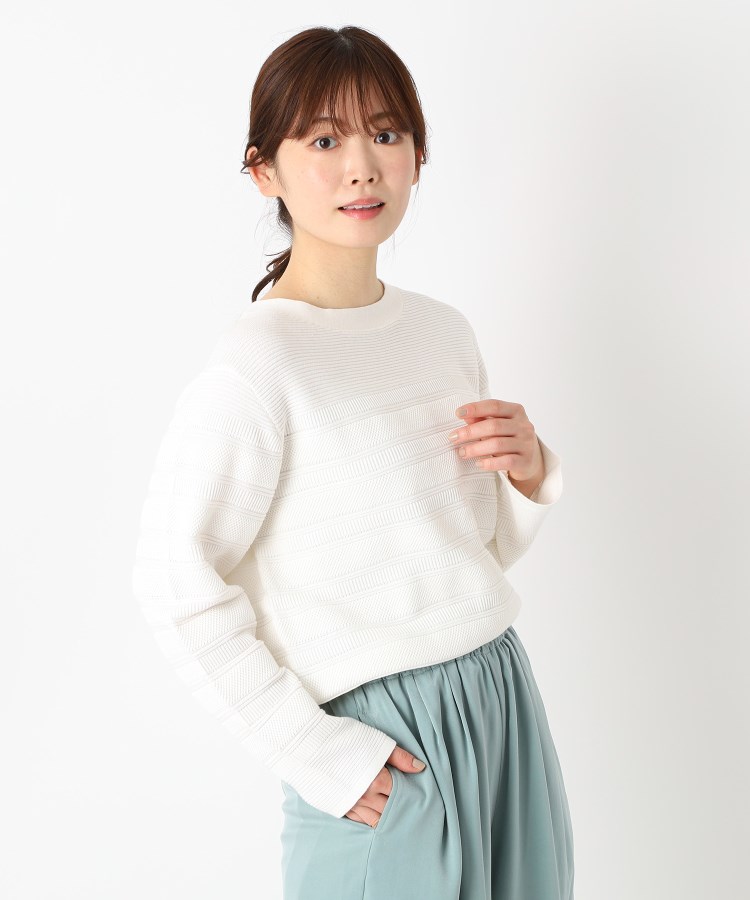 ヨリモ(YORIMO)の【着回し◎！】地柄ニットプルオーバー15