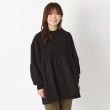 ヨリモ(YORIMO)の【お悩み解決シルエット！】異素材ドッキングペプラムプルオーバー ブラック(019)