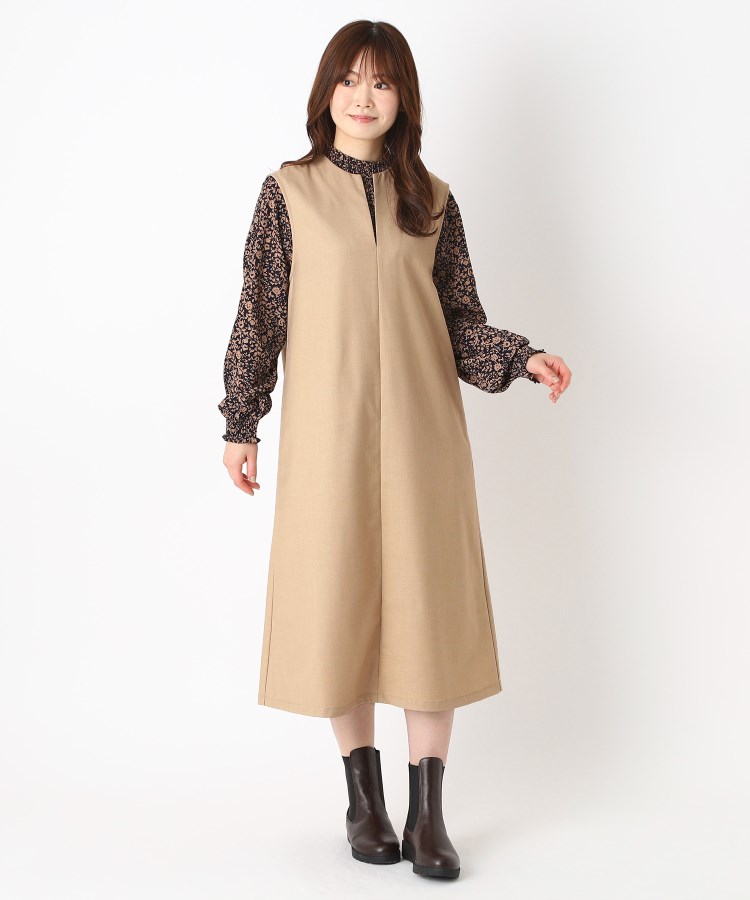 ヨリモ(YORIMO)の【洗える】大人のキーネックジャンスカ14