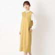 ヨリモ(YORIMO)の【洗える】大人のキーネックジャンスカ イエロー(032)