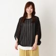 ヨリモ(YORIMO)の【2枚セットが嬉しい！】メッシュ編みプルオーバー＋タンクトップセット ブラック(019)