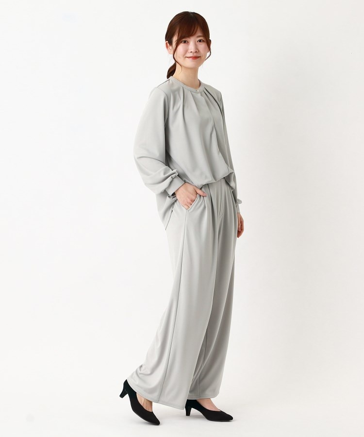 ヨリモ(YORIMO)の【ストレッチ素材】カットジャージワイドパンツ14