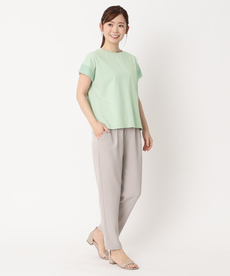 ヨリモ(YORIMO)の【袖口のシアー感が女性らしい】異素材ドッキングプルオーバー17