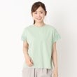 ヨリモ(YORIMO)の【袖口のシアー感が女性らしい】異素材ドッキングプルオーバー ライトグリーン(020)