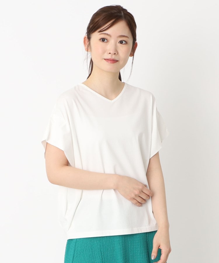 1枚欲しい便利なアイテム】浅Vネックプルオーバー(カットソー 1枚欲しい便利なアイテム】浅Vネックプルオーバー(カットソー
