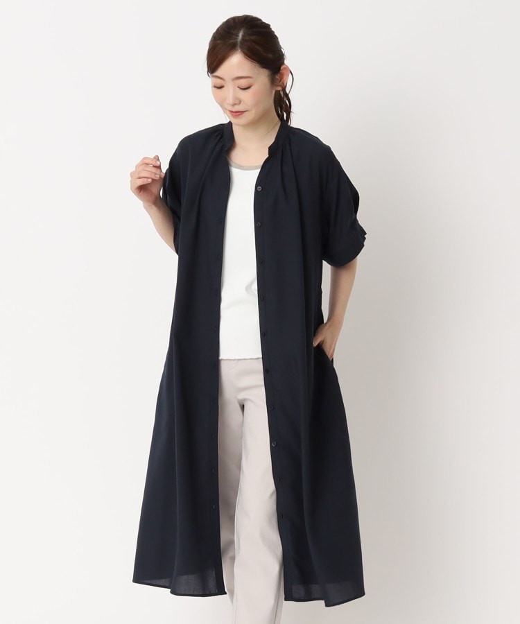ヨリモ(YORIMO)の【羽織りにも◎・ウエストベルト付き】スキッパーワンピース18