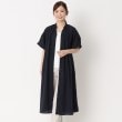 ヨリモ(YORIMO)の【羽織りにも◎・ウエストベルト付き】スキッパーワンピース ネイビー(094)