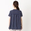 ヨリモ(YORIMO)の【通勤にもおすすめ】ストライプバンドカラーブラウス3