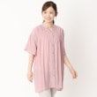 ヨリモ(YORIMO)の【軽やかな楊柳素材】シャーリングブラウス ピンク(072)