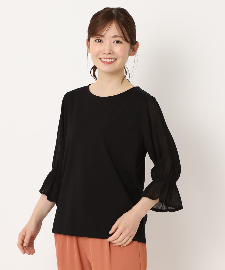 ヨリモ(YORIMO)の【接触冷感・UV機能付き】異素材ドッキング袖プルオーバー19