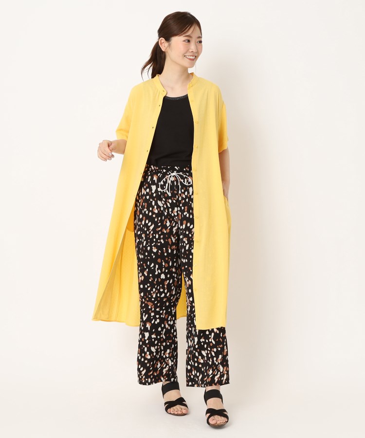 ヨリモ(YORIMO)の【羽織りもおすすめ】ドットジャカードのシャツワンピース10