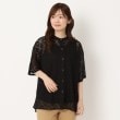 ヨリモ(YORIMO)の【洗える・大人のレース素材】かぎ針風レースのバンドカラーシャツ11