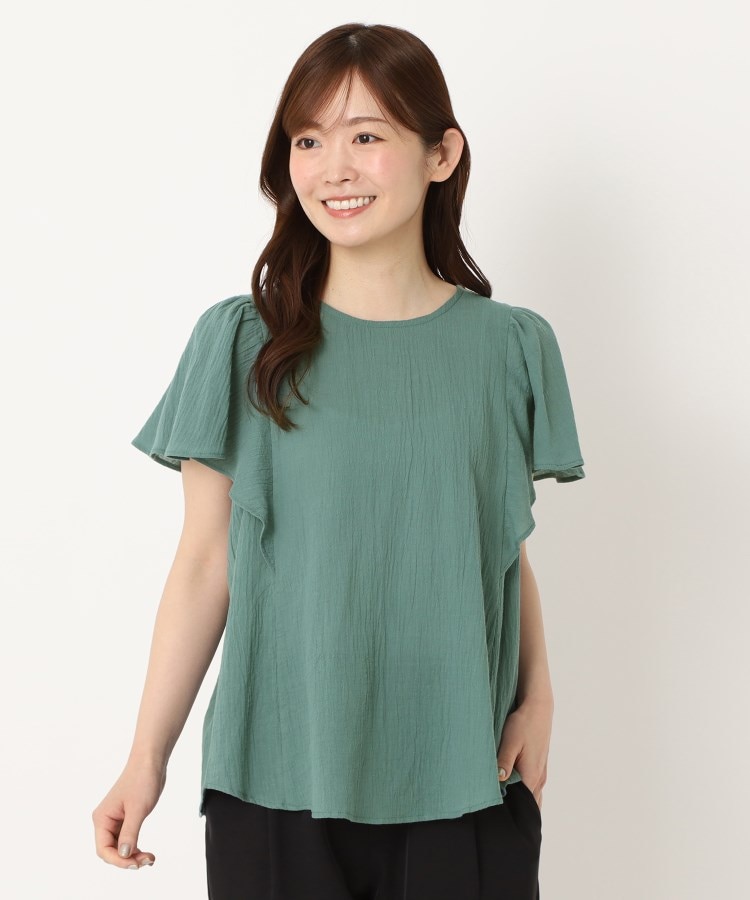ヨリモ(YORIMO)の【夏に大活躍！涼し気素材】フリルスリーブブラウス8