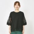 ヨリモ(YORIMO)の【接触冷感機能付き】メッシュレーススリーブプルオーバー1