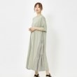 ヨリモ(YORIMO)の【一枚で着映えする！】異素材ドッキングワンピース グリーン(022)