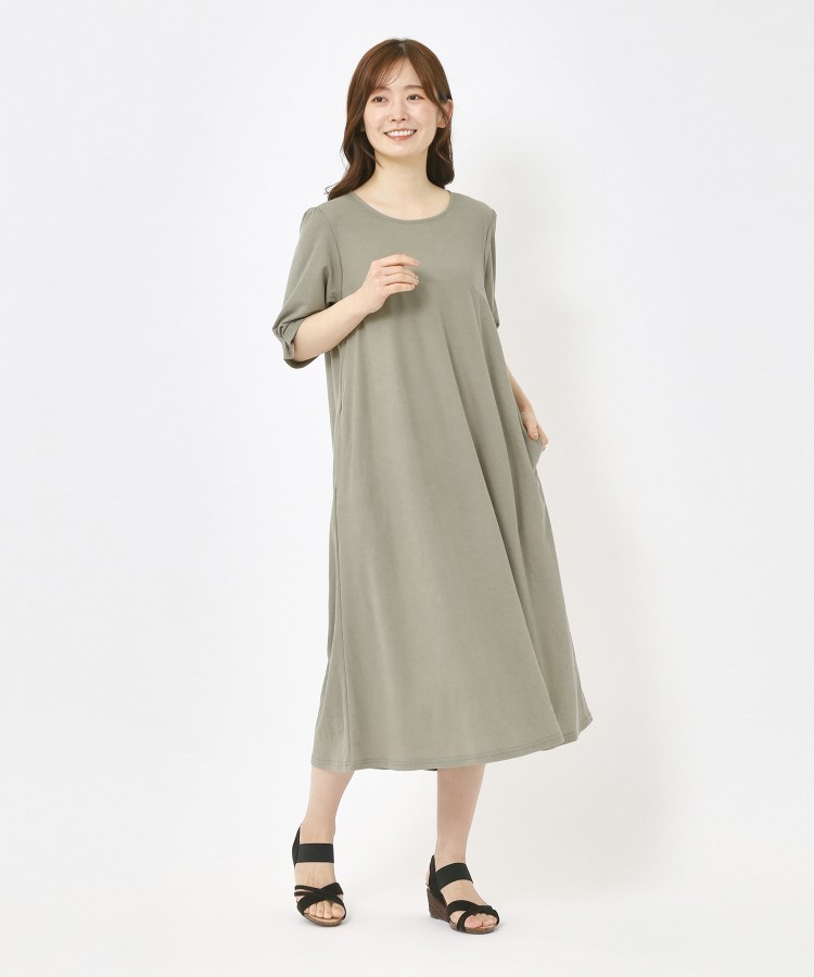 ヨリモ(YORIMO)の【接触冷感】洗えるロングワンピース17