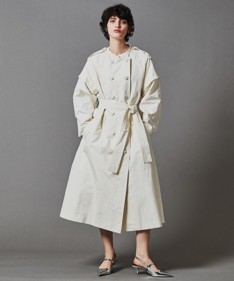 レディースの大きいサイズの服通販(L・LL) | ノーカラーコート レディースの大きいサイズの服通販(L・LL) | ノーカラーコート