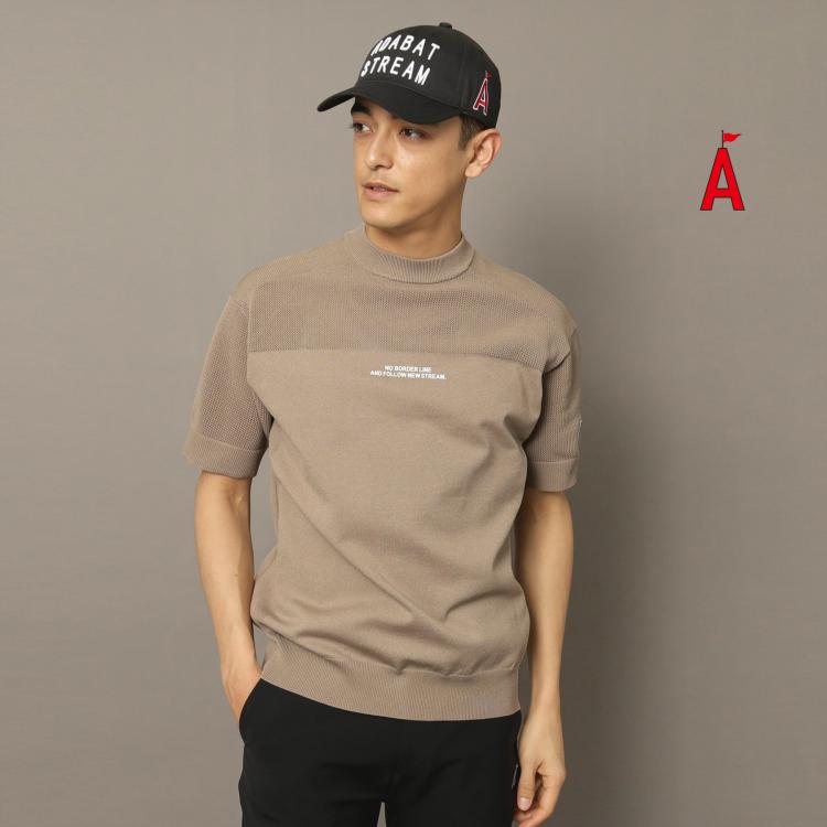 アダバット ストリーム（メンズ）(ADABAT STREAM(Mens))の半袖メッシュコンビニット ニット/セーター