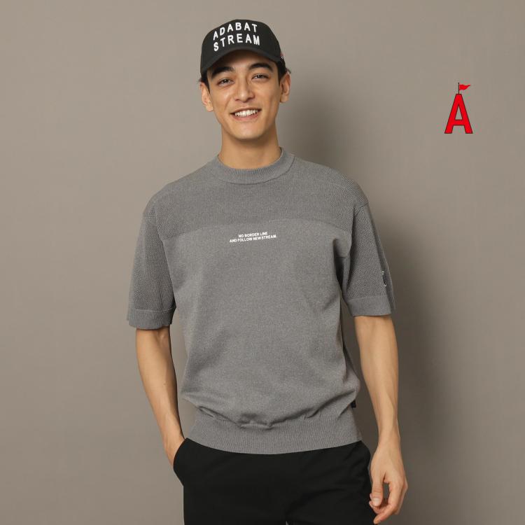 アダバット ストリーム（メンズ）(ADABAT STREAM(Mens))の半袖メッシュコンビニット ニット/セーター