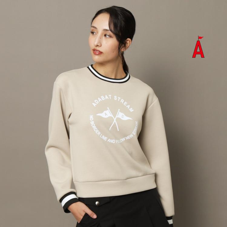 アダバット ストリーム（レディース）(ADABAT STREAM(Ladies))のUVカット/接触冷感 クロスフラッグ クールタッチプルオーバー スウェット・トレーナー