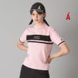 アダバット ストリーム（レディース）(ADABAT STREAM(Ladies))の半袖モックネック ニット ピンク(071)