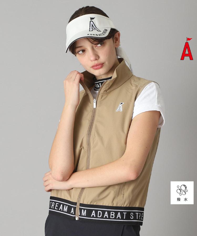 アダバット ストリーム（レディース）(ADABAT STREAM(Ladies))の撥水加工 テックスブリッド ジップアップ ストレッチ ベスト ピンクベージュ(053)