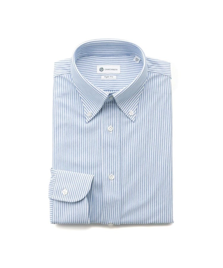 カミチャニスタ(CAMICIANISTA)のButtonDown イージーケア ｜ ジャージーストライプシャツ1