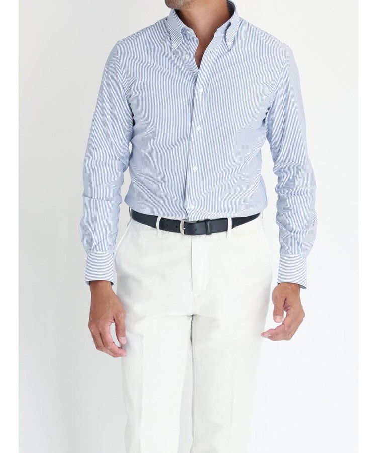 カミチャニスタ(CAMICIANISTA)のButtonDown イージーケア ｜ ジャージーストライプシャツ15